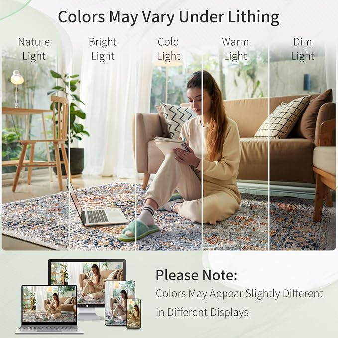 Enkor Runner Rugs for Hallway, 2x10 Washable Soft Non Slip Floor Rugs for - Image 3