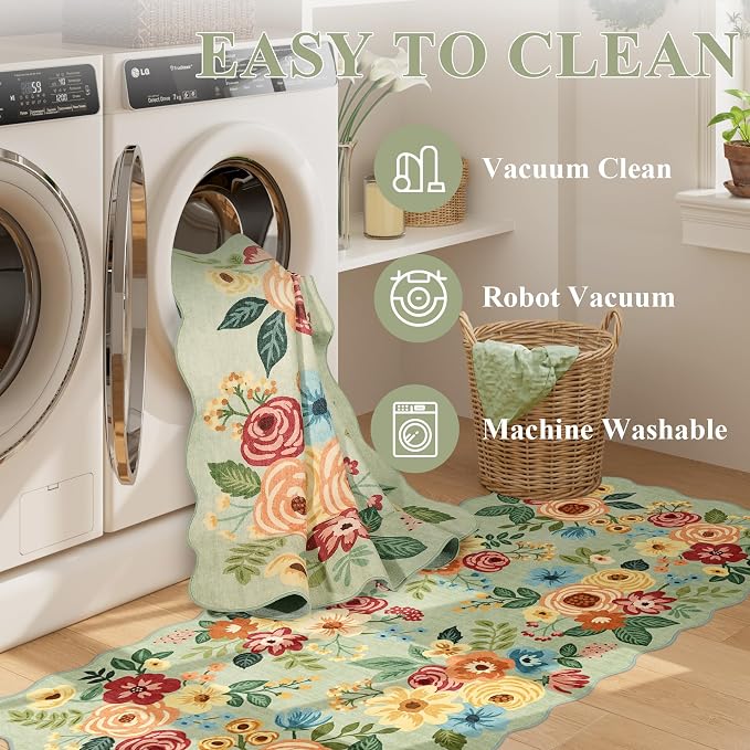 DUKINO 2x6 Runner Rug for Hallway, Washable Kitchen Rug - Image 5