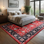 Area Rug for Living Room, 8x10 Machine Washable Non Slip Large Faux Wool Throw - Image 6