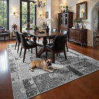 LOCHAS Rug for Living Room, Washable Soft Area Rugs for Bedroom 9x12, Abstract - Image 2