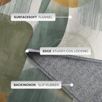 Mid Century Modern Rugs for Home Decor, 7x9 ft, Abstract Geometry Area Rugs for - Image 7