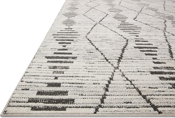 Loloi Kamala Collection KAM-02 Charcoal/Dove 2'-7" x 8'-0" Runner Rug - Image 3