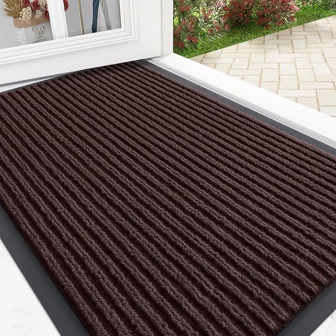 OLANLY Front Door Mat Indoor Outdoor Entrance, Waterproof Heavy Duty Doormat by OLANLY