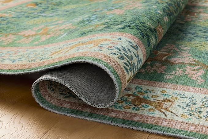 Loloi Rifle Paper Co. Canopy Collection CNP-02 Sage/Blush 2'-3" x 5' Accent Rug - Image 6