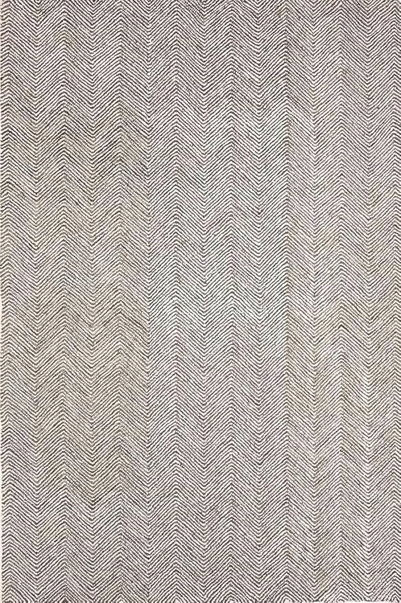 Modern Herringbone Chevron Collection Handcrafted Wool Area Rug - Image 4
