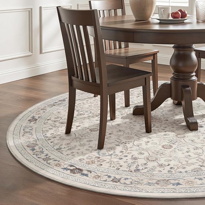 MontVoo-Vintage Area Rug 6X6 Beige Rugs - Image 4