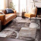 Rugshop Contemporary Abstract Circle Design Area Rug, Fade-Resistant Modern - Image 7