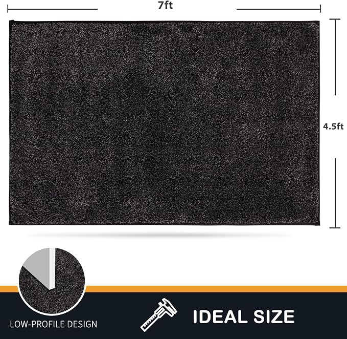 PURRUGS Easy Care Area Rug 4.5ft x 7ft, Non-Slip Washable Entryway Rug - Image 2
