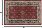 RUGGABLE Washable Vintage Area Rug – Verena Amber Red 2x3, Stain-Resistant - Image 3