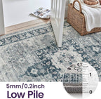 DEXI 10x14 Area Rug for Living Room, Washable Vintage Farmhouse Thin Rug Indoor - Image 9