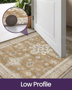 DEXI Area Rugs for Entryway 2x3, Washable Low Pile Vintage Traditional Entry - Image 6