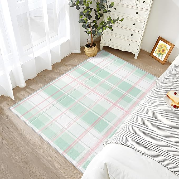 Plaid Rug for Entryway Indoor - Image 3