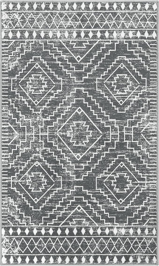 Wonnitar Moroccan 3x5 Washable Area Rug, Boho Living Room Rug, Non-Slip - Image 7