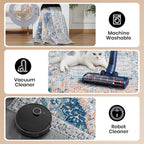 Area Rug for Living Room, 8x10 Machine Washable Non Slip Large Faux Wool Throw - Image 4
