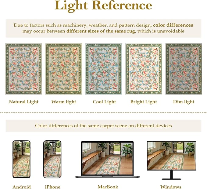 Collive Rug Runners for Hallway 2.6x8, Washable Jungle Animal Kitchen Runner - Image 6