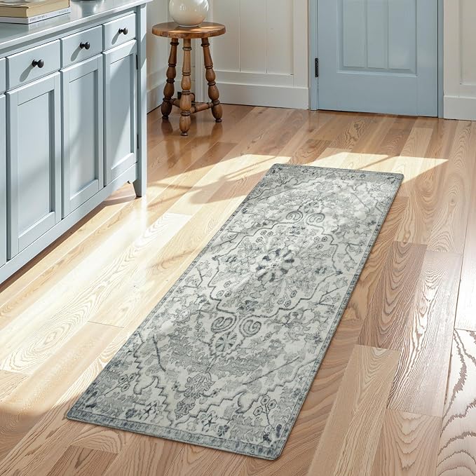 Lahome Washable Runner Rug 2x5, Bohemian Laundry Room Rug Low Pile Bathroom by Lahome