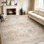 AMOAMI-Area Rug 9X12 Rugs for Living Room-Vintage Soft Beige Rugs for by AMOAMI