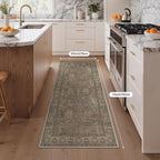 Bavni 2'6''x6 Rug Runners for Hallways, Washable Runner Rug Non Slip, Vintage - Image 9