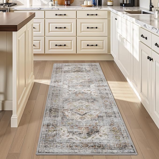 AMOAMI-2X3 Small Rug-Washable Rugs Entryway Mat Indoor-Soft Vintage Non Slip - Image 4