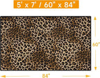 Leopard Rug 5x7 Washable Animal Print Rug Living Room Large Carpet Soft Non-Slip - Image 2