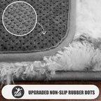 ONASAR 8x10 Area Rugs for Living Room, Washable Fluffy White and Grey Rug for - Image 9