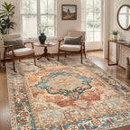 Tangsoo 4x6 Washable Rug Vintage Non Slip Indoor, Distressed Carpet - Image 7