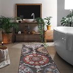 CAMILSON Runner Outdoor Rugs Oriental Retro Traditional Floral Medallion Area - Image 5