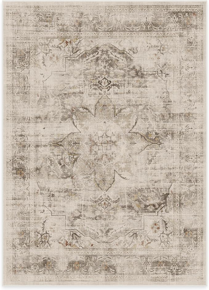 RUGGABLE Washable Vintage Area Rug – Sarrah Hazel 5x7, Stain-Resistant - Image 3