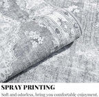 MUJOO Grey Rug 2'x3', Small Washable Area Rugs - Image 5