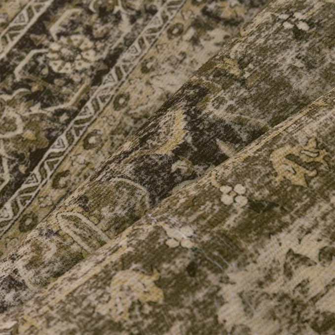 Hallway Runner Rug 2x8 Washable Brown Vintage Distressed Long Runner Oriental - Image 8