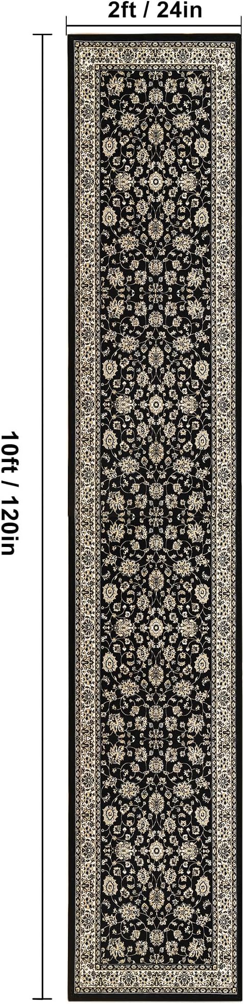 XWZO Runner Rug 2x10ft for Long Hallways, Washable Non-Slip Low Pile Area Rug - Image 2