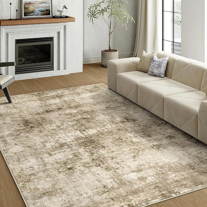 5x7 Machine Washable Area Rug for Living Room, Kids and Pets Friendly for by GERUIMO