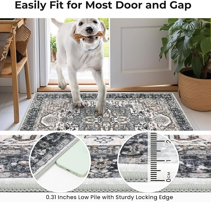 KOZYFLY Runners for Hallways 2x8 Ft Washable Kitchen Runner Rug Boho Entry Rug - Image 6