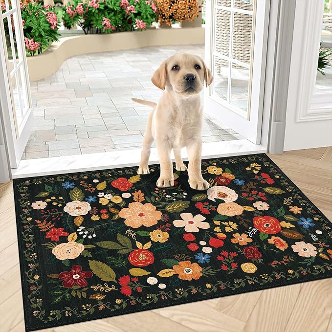 U'Artlines Indoor Door Mat Entrance Rug 2'x3'Soft Non Slip Machine Washable - Image 2