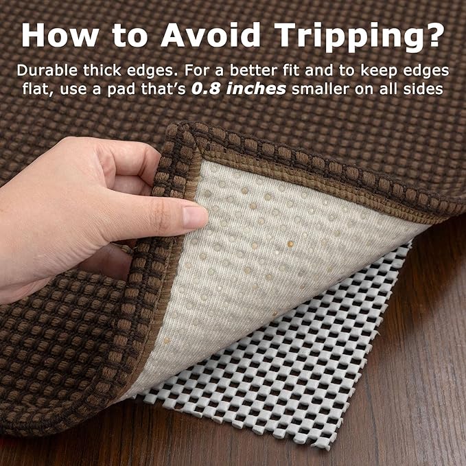 KOZYFLY Washable Area Rug 6x9 ft Rubber Backed Non Slip Rugs - Image 5