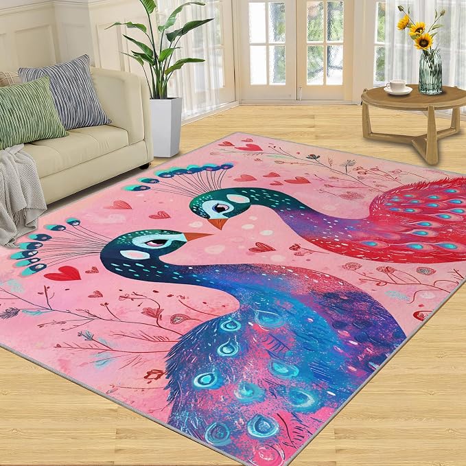 Cartoon Peacock Rug Small - Image 2