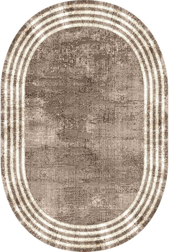 Country Earth Tone Brown Minimalist Distressed Home Office Rugs 5x8 - Image 5