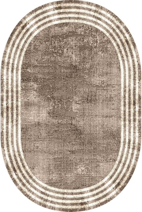 Country Earth Tone Brown Minimalist Distressed Home Office Rugs 7x9 - Image 5