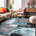 Rugshop Contemporary Circle Design Area Rug, Durable Fade-Resistant Carpet by Rugshop