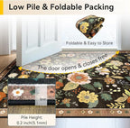 Floral 3x5 Area Rug Machine Washable Soft Print Boho Carpet Non Slip Doormat - Image 6