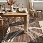 Rugshop Modern Wavy Circles Design Area Rug, Non-Shedding Carpet - Image 9