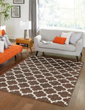 Rugs.com Lattice Collection Rug – 3x5 Brown Medium-Pile Rug Perfect by Rugscom