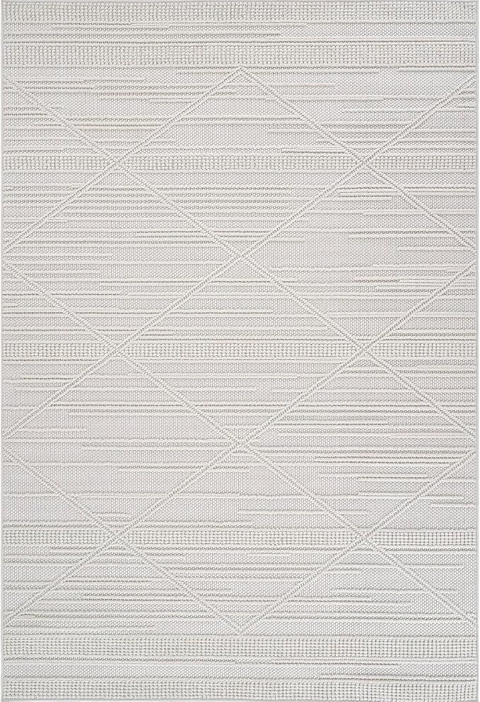 CAMILSON Micro Loop Rug 8x10 Modern Luxury Geometric Pattern Area Rugs Soft - Image 3