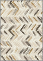 Washable 3x4 Chevron Rug Living Room, Modern Abstract Art Design Area Rugs - Image 3