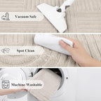 SHACOS Soft Fluffy Arch Pattern Area Rug 2'7"x5' Non Slip Washable Minimalist - Image 6