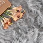 Latepis Round Area Rugs 8 Feet Grey Fuzzy Rug Fluffy Shag Throw Rugs Washable - Image 6