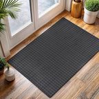 CAMILSON Modern Dark Gray Non Slip Door Mat Rug 2x3 Ultra Soft High Pile by CAMILSONIndoorOutdoorAreaRugs