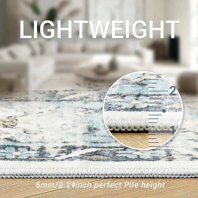 zesthome 5x7 Washable Rug-Stain Resistant Area Rugs - Image 6
