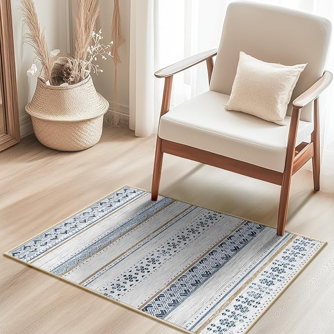 BESTSWEETIE 2x3 Area Rugs for Living Room Washable Moroccan Farmhouse Neutral - Image 7