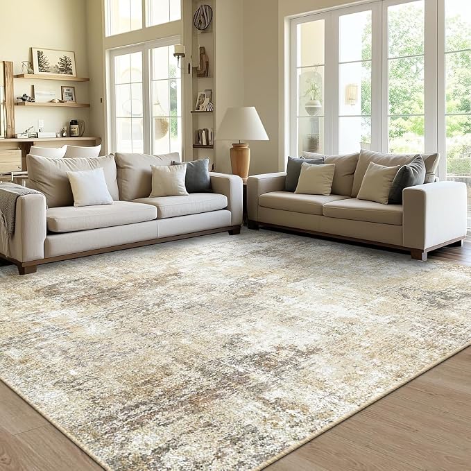 Washable Area Rugs 6'x8' Non-Slip Modern Abstract Soft - Image 2